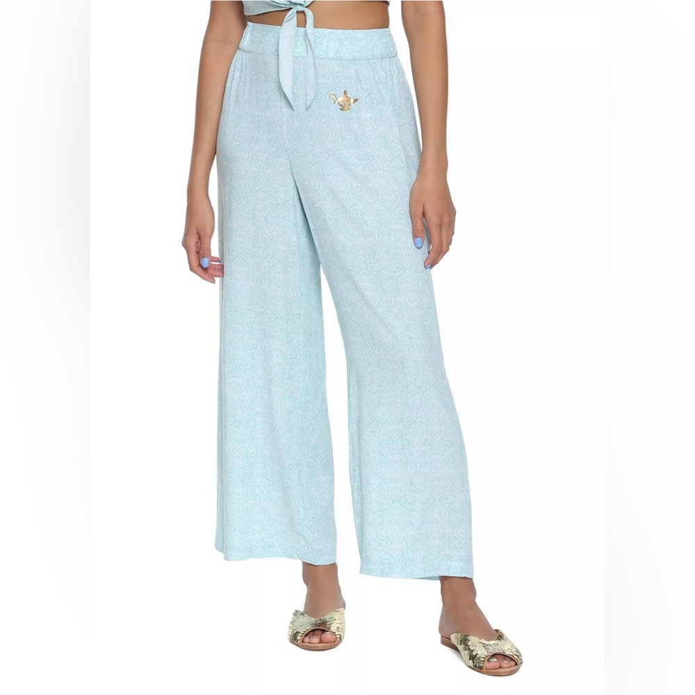 DESTINATION DISNEY ALADDIN PRINCESS JASMINE Challis High Waist PANTS! Flare Cut
